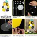 Bee Birthday Party Balloons Stand Kit 2 Sets with 2 Bumble Bee Foil Balloons Honey Bee Themed Party Balloon Centerpiece for Tables for Gender Reveal Birthday Baby Shower Bee Daisy Party Decorations