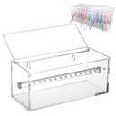 Acrylic Orthodontic Power Chain Organizer, Dental Organizer for Rubber Chain, Orthodontic Elastic Power Chain Dispenser Reel Box with Flip Lid, Dental Office Supply