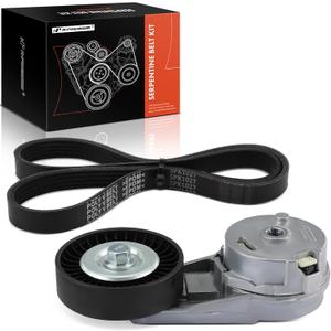A-Premium Engine Serpentine Belt Drive Kit Compatible with Chevrolet, GMC, Buick & Pontiac Cars - Equinox Terrain 2010-2017, Verano 2012-2017, HHR 2007, Cobalt 2007/2010, G5 2007-2.0L 2.2L 2.4L
