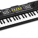 Raimy 37 Keys Piano Keyboard for Kids, Portable Keyboard Piano Early Learning Educational Electronic Musical Instrument Toys Gifts for 3 4 5 6 7 8 9 Year Old Boys and Girls (Black)