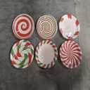 96 Pcs Christmas Paper Plates Disposable 9 Inch Red White and Green Candy Dessert Cake Dinner Plates Bulk for Xmas Holiday Party Favor Supplies