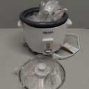 AROMA Rice Cooker, 3-Cup (Uncooked) / 6-Cup (Cooked), Small Rice Cooker, Oatmeal Cooker, Soup Maker, Auto Keep Warm, 1.5 Qt, White, ARC-363NG