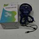 snawowo Mini Handheld Personal Portable Fan, Baby Stroller Fan, Car Seat USB or Battery Powered, with Flexible Tripod Clip on Student Bed Desk Bike Crib Treadmill Camping Traveling(Navy Blue)
