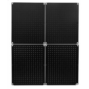 Foxngear Metal Pegboard Heavy Duty Wall Organizer for Home Garage Tool Storage-4pcs Black