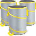 30 Gallon Collapsible Trash Can 3 Pack, Garden Bag Pop Up Camping Trash can, Reusable Leaf Bag Holder, Yard Waste Bag