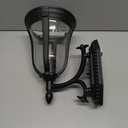 18 Outdoor Exterior Wall Lantern Sconce Modern Farmhouse Wall Fixtures Lantern Porch Light Wall Mount Lighting Black Finish with Sended Glass for Outdoor Front Door, Garage, Patio (17.6 IN-Seeded Glass-up)