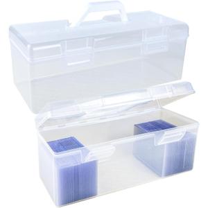 IOKUKI Toploader & Standard Card Storage Box with Handle - Holds 200 Toploader Cards or 750 Regular Cards | Durable Plastic Organizer Case for TCG/CCG, MTG, Collectible Trading Cards - 2 PCS IOKUKI Toploader & Standard Card Storage Box with Handle - Holds 200 Toploader Cards or 750 Regular Cards | Durable Plastic Organizer Case for TCG/CCG, MTG, Collectible Trading Cards - 2 PCS