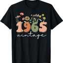 60 Years Old Vintage 1965 60th Birthday Tee Wildflower Women T-Shirt Medium