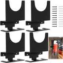 4 Pack Angle Grinder Holder, Wall Mount Bracket for 5 inch Grinder, Polisher Storage Rack Stand with Cord Hook, Garage Tool Hanger for Angle Grinders Impact Wrench Cutters Waxing Machines