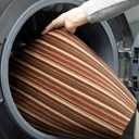 Town & Country Basics Smooth Step Striped Low Profile Utility Kitchen Mat, Machine Washable, with Non-Slip Backing, Brown/Beige, 24"x35"