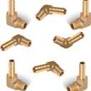 AOPANDA Brass Hose Fitting,90 Degree Elbow,1/4" Barb x 1/8 NPT Male Pipe Water/Fuel/Air(Pack of 8)