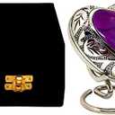 Classic Heart Shape Keepsake Urn for Human Ashes  With box and Stand - Lovely Purple Color 7 cms high