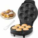 FineMade Mini Stuffed Pancakes Maker, Electric Ebleskiver Poffertjes Maker Pan, Danish Pancakes Maker, Cake Pop Maker, Bake 7x 2'' Ebelskivers without any Flipping operation