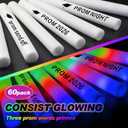 60 Pack Prom 2026 LED Foam Light Sticks Bulk Glow in The Dark Prom Night Send off 2026 Party Supplies with 3 Modes Colorful Flashing Senior High School Graduation Party Favors, Battery Powered