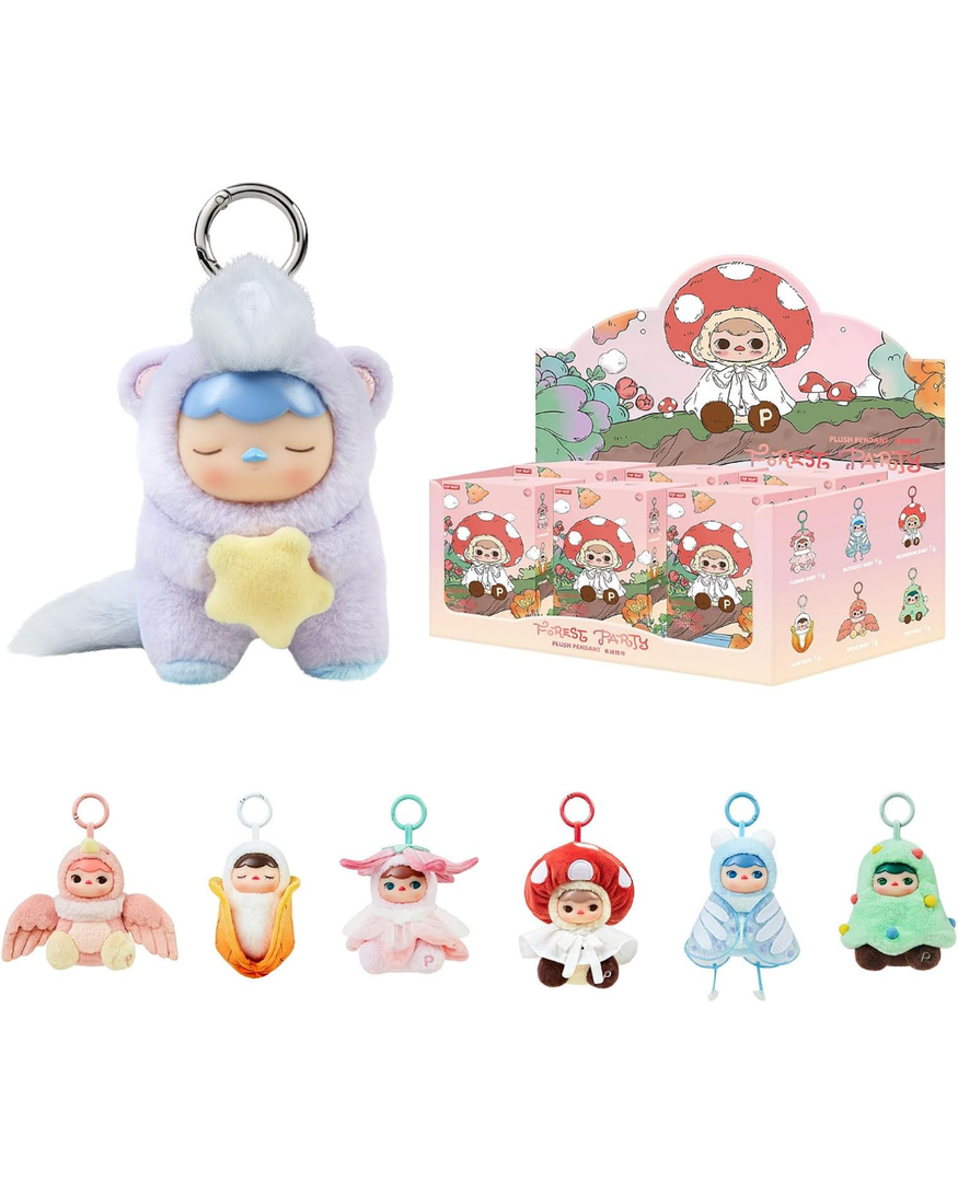 POP MART PUCKY Forest Party Vinyl Plush Pendant Blind Box Figures, Random Design Toys for Modern Home Decor, Collectible Toy Set for Desk Accessories 1 Pack
