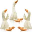 Sosation 3 Pieces 19.7'' Silly Goose Plush Stuffed Animal Toy,Swan Stuffed Animal,White Fluffy Cute Goose Funny Duck Plush Swan Toys Gifts for Kids Home Birthday Favor