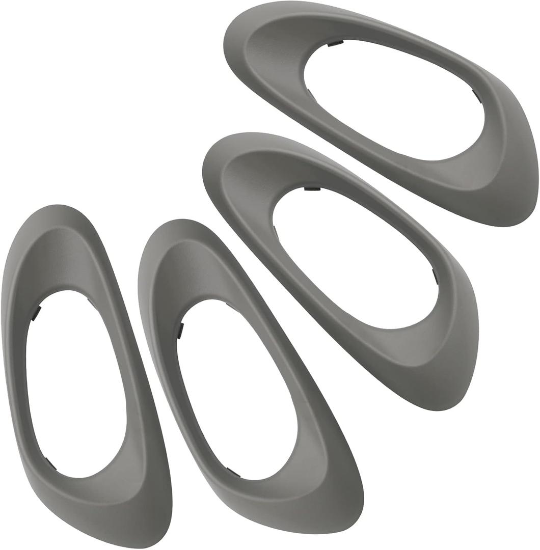 APPERFiT Interior Door Handle Bezel Trim Cover (4pcs) Compatible with Chevy Trailblazer 2002-2009 Replaces 25894591 25894592 25894585 25894586 (Gray)