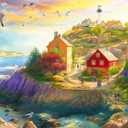 Wonder Forge Goat Hill Lighthouse 1000 Piece Jigsaw Puzzle for Adults | Unique, Perfectly-Fitting Pieces | Fun, Vibrant Imagery 
