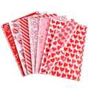 NEBURORA 72 Sheets Valentine Tissue Paper Bulk 14 x 20 inches Valentine's Day Love Heart Wrapping Paper for DIY Craft Gift Bags Valentines Wedding Birthday Party Decor