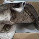 Area Rug 10x12 Washable Vintage - Soft Traditional Rugs for Living Room Large Non Slip Backing with Low Pile Farmhouse Oriental Retro Carpet for Bedroom Dining Room or Home Office - Tea Brown