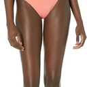 Amazon Essentials Women's Side Tab Bikini Swimsuit Bottom (Coral Pink)