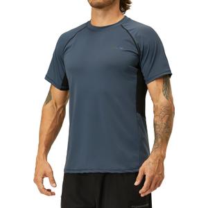 Men's Rash Guard Swim Shirts Summer UPF 50+ UV Sun Protection Quick Dry Beach Fishing Water Shirts T Shirts for Men (3X-Large, Dark Grey)
