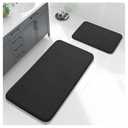 Yimobra Large Bath Mat Set 2 Piece- Super Soft Absorbent Quick Dry Memory Foam Bathroom Rugs, Machine Washable Non Slip Floor Carpet for Tub Shower & Double Vanity (17x24 & 44x24, Black)