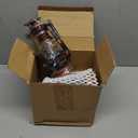 Hortsun 4 Pcs 8 Inch Vintage LED Hurricane Lantern Warm LEDs and Dimmer Switch Battery Operated Farmers Hanging Lantern for Indoor Outdoor Camping Usage Decor