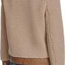 Andrew Marc Women's Classic Aviator Style Cozy Mixed Media Faux Sherpa Jacket, Size: Large