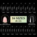 2 x 320Pcs Almond Soft Gel Nail Tips, Natural Almond Short Nails, 16 Sizes Full Cover Acrylic Fake Nails Clear False Nail Extension for Beginner and Professional Home Salon DIY