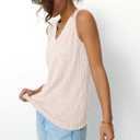 AUTOMET Womens Tank Tops Summer Sleeveless Shirts Spring 2026 V Neck Loose Fit Casual Clothes Trendy Fashion Outfits (Beige, M)