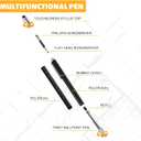 WY WENYUAN Multitool Pen - Men's Gift for Birthday, Dad, Husband, Grandpa; Stocking Stuffer, White Elephant Gift; Tools & Gadgets