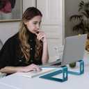 ALASHI Laptop Stand for Desk, Aluminum Computer Riser, Ergonomic Notebook Holder, Detachable Metal Laptops Elevator, PC Cooling Mount Support 10 to 15.6 Inches Notebook, Navy Blue