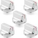 atgestore DG94-02141A DG94-02141C Stove Knob Replacement for Samsung Stove Parts NX58M6630SS/AA NX58M6630SG/AA Samsung Assembly Gas Range Knobs Oven Knobs Cooktop Burner Control Knobs 5 Pcs