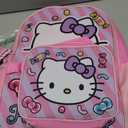 Fast Forward Kid's Licensed 15" Pink Backpack With Lunch Box Combo Set - Agre: 3+ (Hello Kitty)