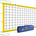 Professional Volleyball Net PRO LINE - Official Standard Size 31.2 x 3.3 FT (9.5x1 m), with Two Steel Tension Cables NETZ SPORT