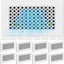 Tuanse 8 Pcs Fits 6x10 Inch Duct Opening, Acrylic Vent Covers, White Decorative Wall Vent Covers with Screws, Ceiling Grilles for Office Home Wall Ceiling Decor (Overall 11.8 x 7.9")