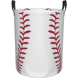 Baseball Laundry Basket Room Dcor Hamper Clothes Storage Bucket Toy Organizer Foldable Waterproof Bathroom Laundry Storage Bedroom Large