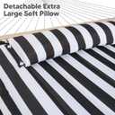 SUNCREAT Double Quilted Hammock, Black Stripes