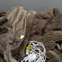 Heated Blanket Full Size with 1/2/4/6/8 Hours Auto-Off 10 Heat Level, 62'' * 84'' Cozy Faux Rabbit Fur Bubble Electric Blanket with Overheat Protection(Brown)