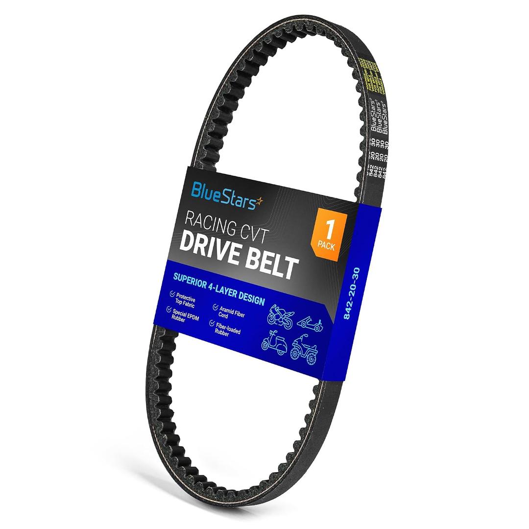BlueStars 842-20-30 Reinforced Racing CVT Drive Belt - Compatible with 125cc 150cc GY6 152QMI 157QMJ Long-case Engine Scooter, ATV, Go Kart, Moped - Compatible with Roketa, Taotao, Vespa, Jonway