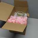 Light Pink Hydrangea Artificial Flowers with Glass Vase, Real Touch Faux Hydrangea Arrangement with Faux Water, Ready-to-Display Table Centerpiece for Bathroom, Shelf, Home Dcor