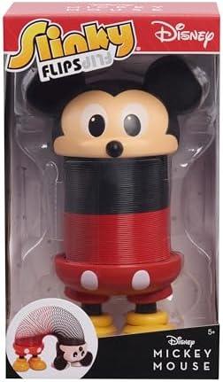 Slinky® Flips Disney Mickey Mouse 6-inch Tall Figure, Fidget Toy, Kids Toys for Ages 5 Up by Just Play