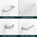 Bathroom Accessory Set Satin Nickel - 4-Piece, Towel Bar Set