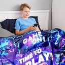 Gaming Blanket for Boys and Girls - Gamer Gift for Men and Women, Soft Game Decor for Room