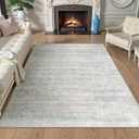 Lahome Light Blue Rugs for Bedroom, 5'x7' Distressed Washable Area Rug for Living Room, Stain Resistant Carpet for Dining Room, Soft Non Slip Nursery Carpet Indoor