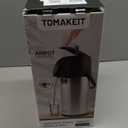 TOMAKEIT Airpot Coffee Dispenser Thermal with Pump,3L/102 Oz Insulated Stainless Steel Large Airpot Coffee Carafe Lever Action for Hot/Cold Water,Thermal Carafe for Hot Cocoa for Parties