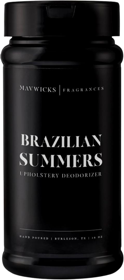 Fragrances - Upholstery Deodorizer (Brazilian Summers) 16 oz - Rug, Couch & Carpet Deodorizer - Vacuuming Powder, Pet Safe Carpet Freshener Powder - Odor Eliminator for Home