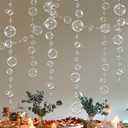 Cheerland White Bubble Garland Under the Sea Party Decorations Bubble Streamers Mermaid Birthday Backdrop Ocean Theme Decor Nautical Banner Hanging Underwater Beach Party Supplies - Pack of 10