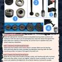 16PCS Bicycle Blind Hole Bearing Puller Set with Bearing Press Kit for Bearing Installation Internal Bearing Extractor Puller Kit for Bearing Removal with Two-Jawed Puller & 7PCS Expandable Collets